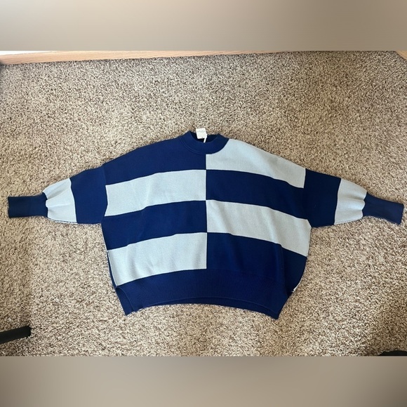 Free People Checker Easy Street Tunic Sweater - Picture 3 of 12